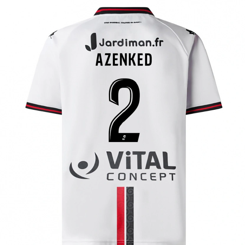Danxen Homem Camisola Mustapha Azenked #2 Branco Vermelho Alternativa 2025/26 Camisa Brasil