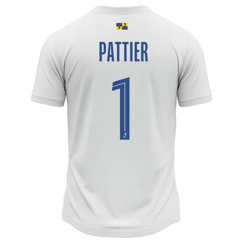 Danxen Homem Camisola Maxime Pattier #1 Branco Azul Alternativa 2025/26 Camisa Brasil