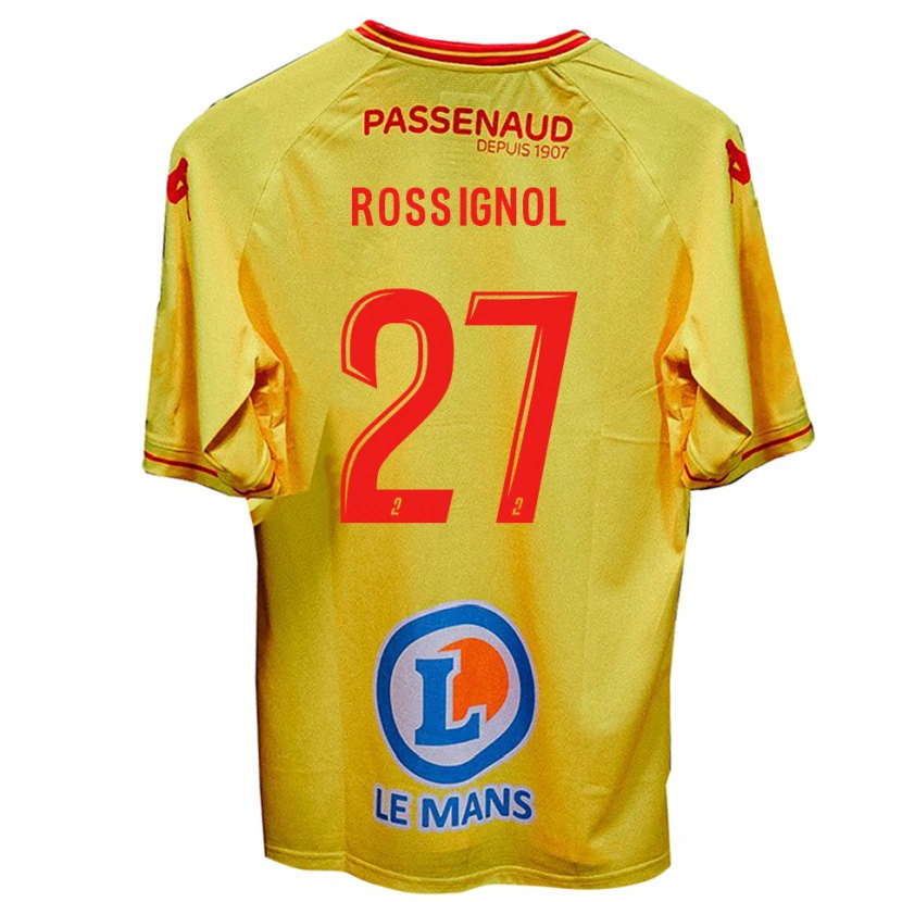 Danxen Homem Camisola Martin Rossignol #27 Amarelo Alternativa 2025/26 Camisa Brasil