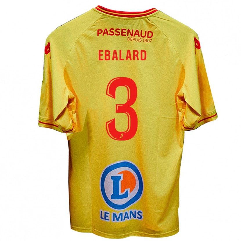Danxen Homem Camisola Yannick Ebalard #3 Amarelo Alternativa 2025/26 Camisa Brasil
