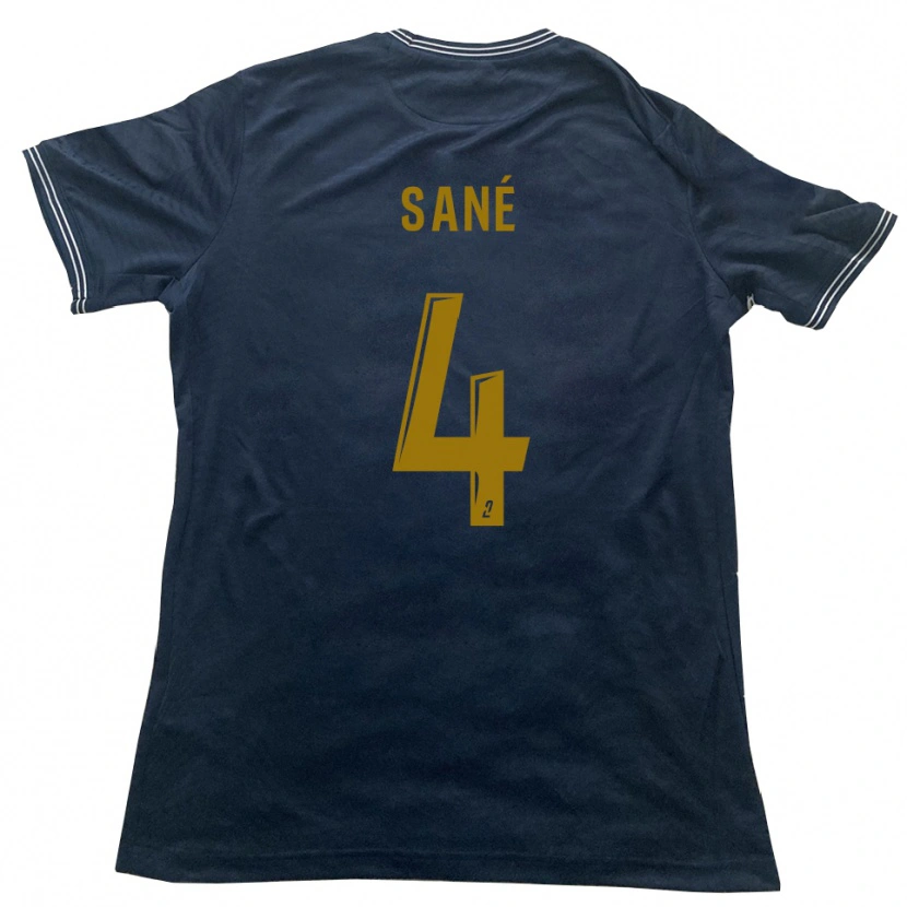 Danxen Homem Camisola Cheikh Sané #4 Azul Marinho Dourado Alternativa 2025/26 Camisa Brasil