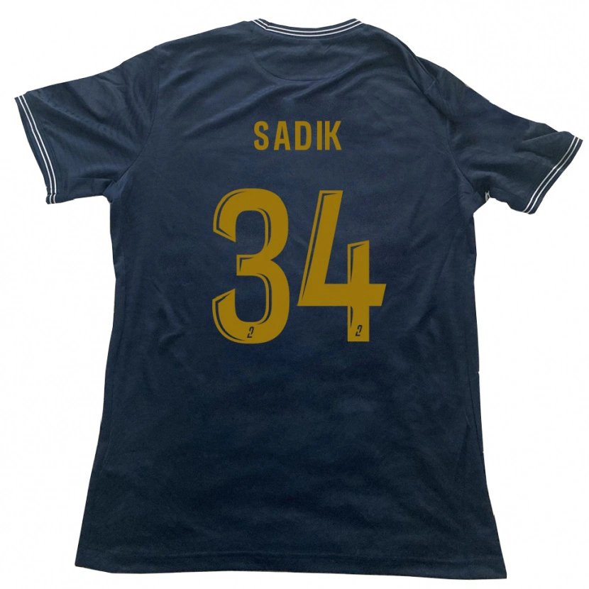 Danxen Homem Camisola Omar Sadik #34 Azul Marinho Dourado Alternativa 2025/26 Camisa Brasil
