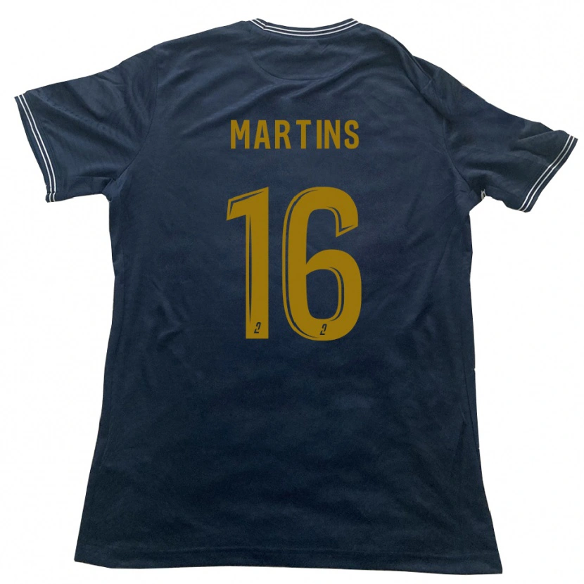 Danxen Homem Camisola Timéo Martins #16 Azul Marinho Dourado Alternativa 2025/26 Camisa Brasil