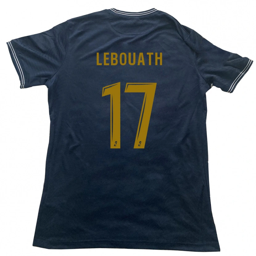 Danxen Homem Camisola Salif Lebouath #17 Azul Marinho Dourado Alternativa 2025/26 Camisa Brasil