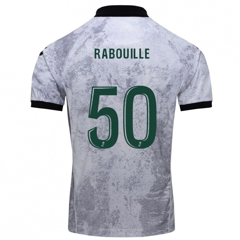 Danxen Homem Camisola Valentin Rabouille #50 Branco Preto Alternativa 2025/26 Camisa Brasil