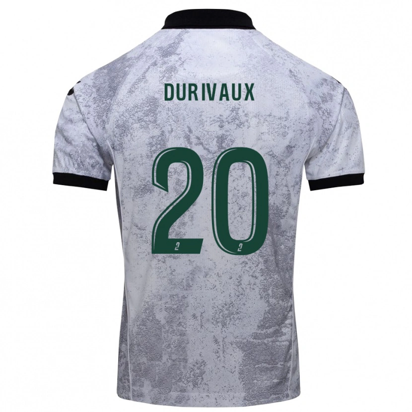 Danxen Homem Camisola Dylan Durivaux #20 Branco Preto Alternativa 2025/26 Camisa Brasil