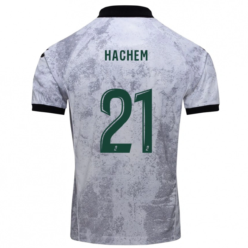 Danxen Homem Camisola Abdelsamad Hachem #21 Branco Preto Alternativa 2025/26 Camisa Brasil