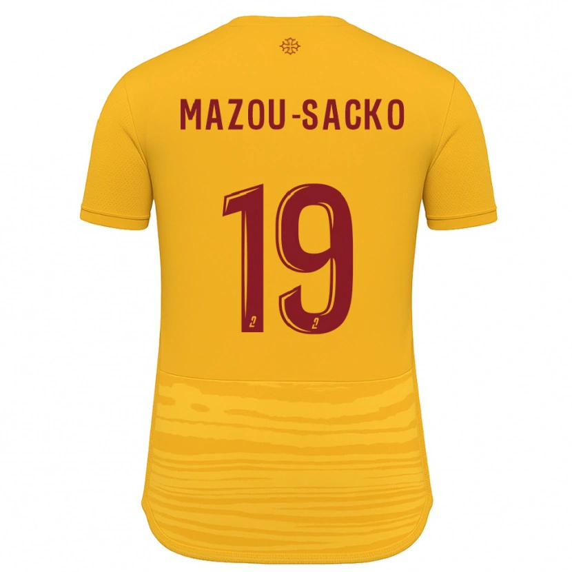 Danxen Homem Camisola Derek Mazou-Sacko #19 Laranja Borgonha Alternativa 2025/26 Camisa Brasil