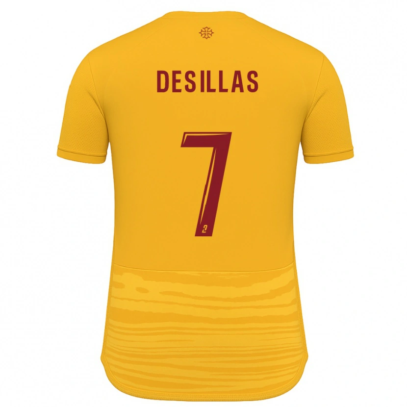 Danxen Homem Camisola Audric Desillas #7 Laranja Borgonha Alternativa 2025/26 Camisa Brasil