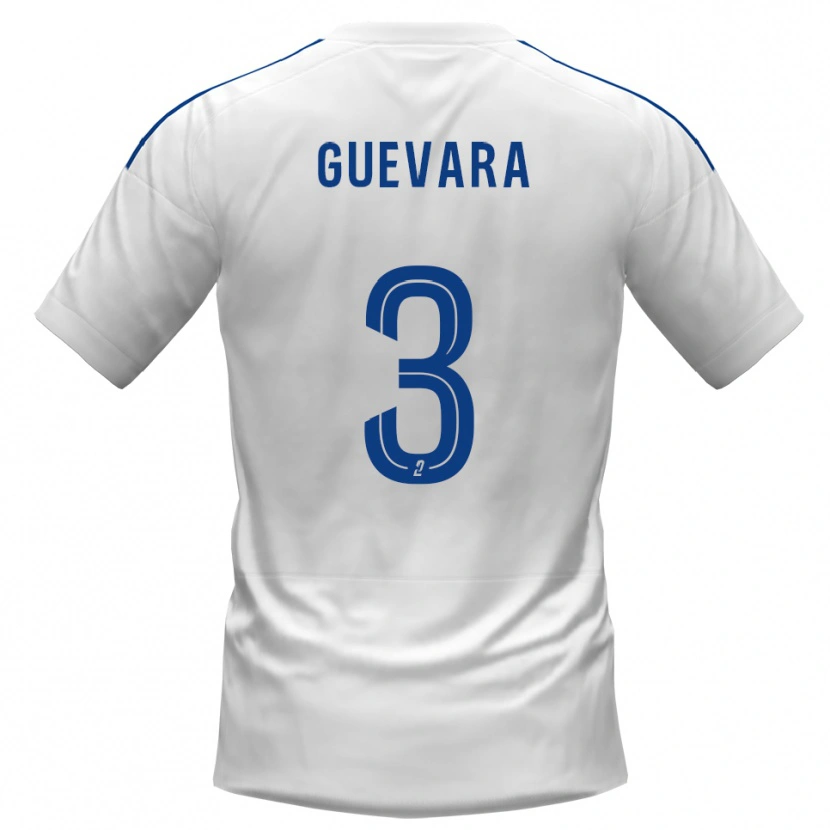 Danxen Homem Camisola Juan Guevara #3 Branco Azul Alternativa 2025/26 Camisa Brasil