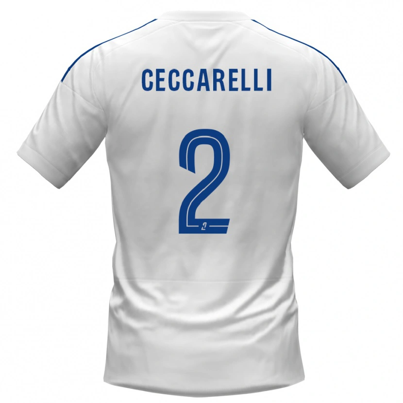 Danxen Homem Camisola Gabriel Ceccarelli #2 Branco Azul Alternativa 2025/26 Camisa Brasil