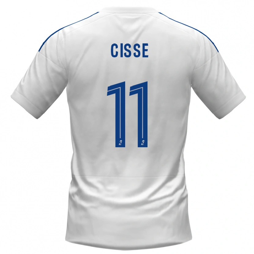 Danxen Homem Camisola Lamine Cissé #11 Branco Azul Alternativa 2025/26 Camisa Brasil