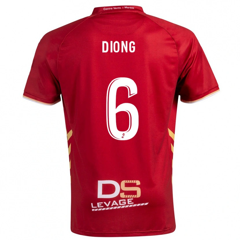 Danxen Homem Camisola Pape Diong #6 Borgonha Dourado Alternativa 2025/26 Camisa Brasil