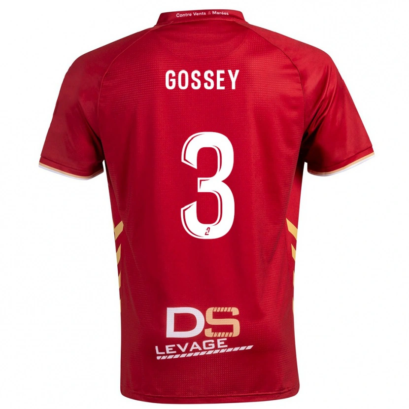 Danxen Homem Camisola Matheo Gossey #3 Borgonha Dourado Alternativa 2025/26 Camisa Brasil