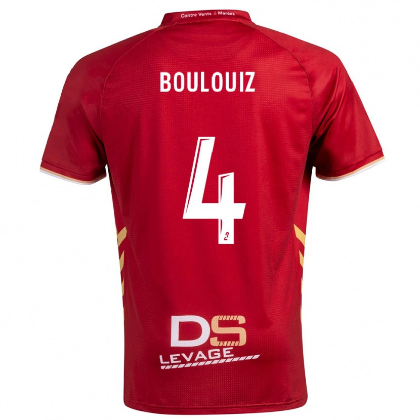 Danxen Homem Camisola Salim Boulouiz #4 Borgonha Dourado Alternativa 2025/26 Camisa Brasil