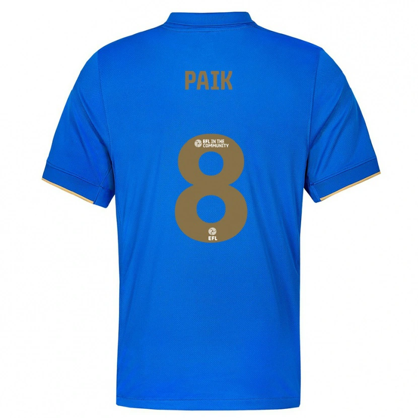 Danxen Mulher Camisola Seung-Ho Paik #8 Azul Dourado Principal 2025/26 Camisa Brasil