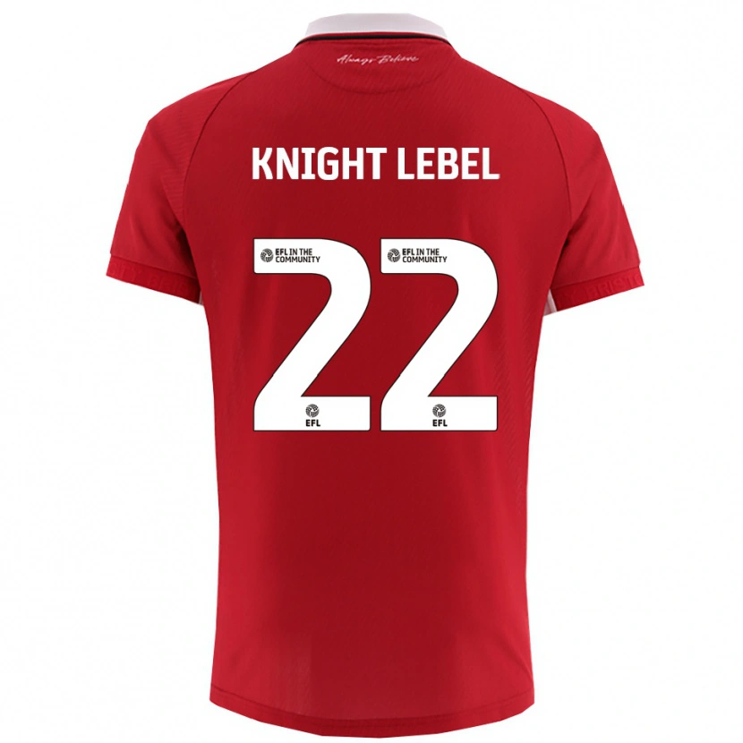 Danxen Mulher Camisola Jamie Knight-Lebel #22 Vermelho Branco Principal 2025/26 Camisa Brasil