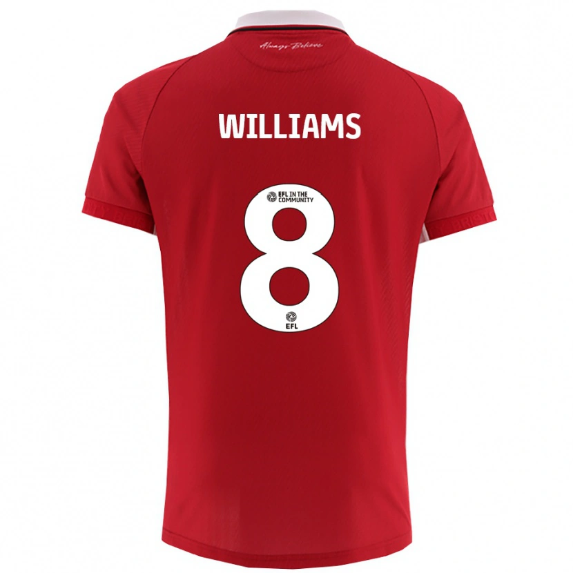 Danxen Mulher Camisola Joe Williams #8 Vermelho Branco Principal 2025/26 Camisa Brasil