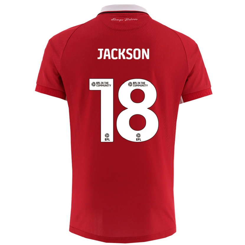 Danxen Mulher Camisola Trayvion Jackson #18 Vermelho Branco Principal 2025/26 Camisa Brasil