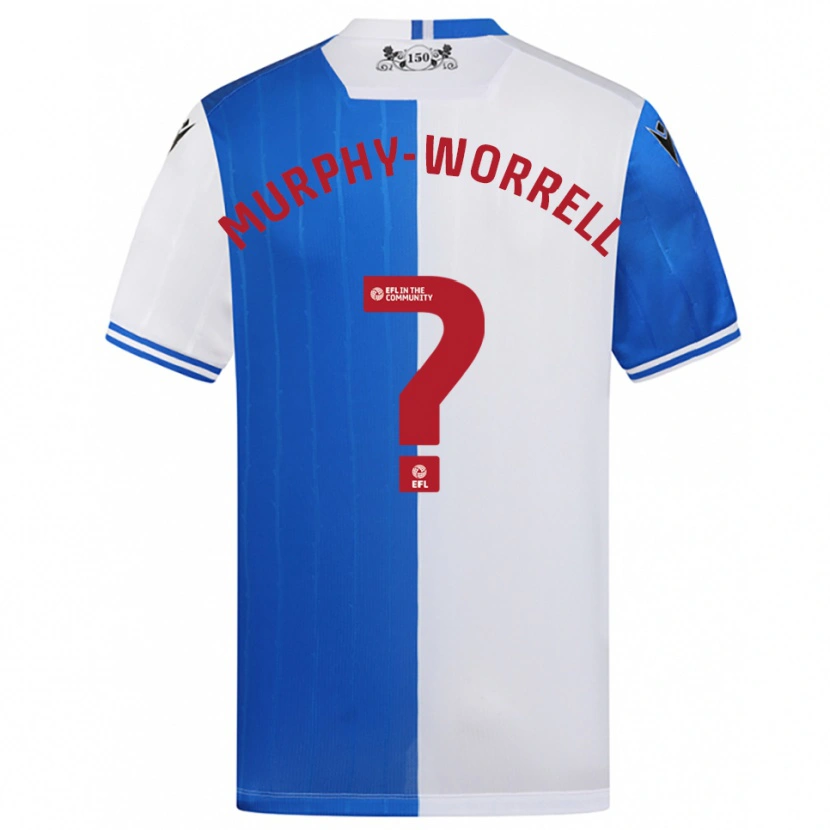 Danxen Mulher Camisola Paul Murphy-Worrell #0 Azul Branco Principal 2025/26 Camisa Brasil