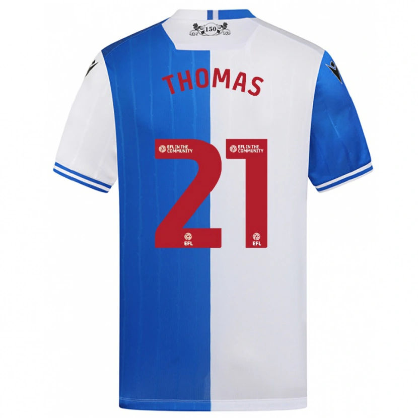 Danxen Mulher Camisola Lauren Thomas #21 Azul Branco Principal 2025/26 Camisa Brasil