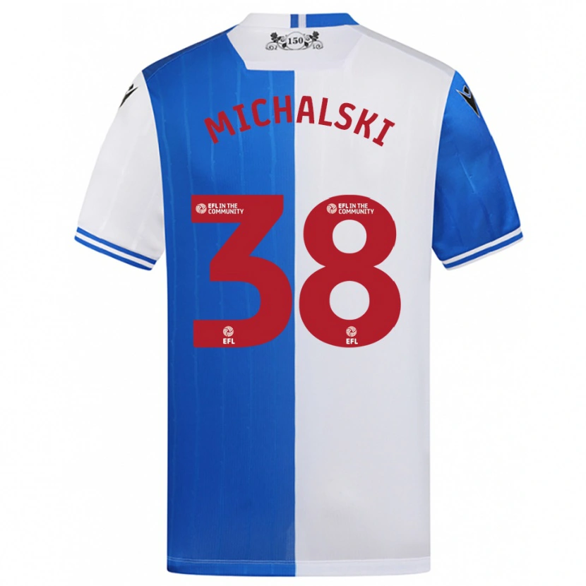 Danxen Mulher Camisola Nicholas Michalski #38 Azul Branco Principal 2025/26 Camisa Brasil