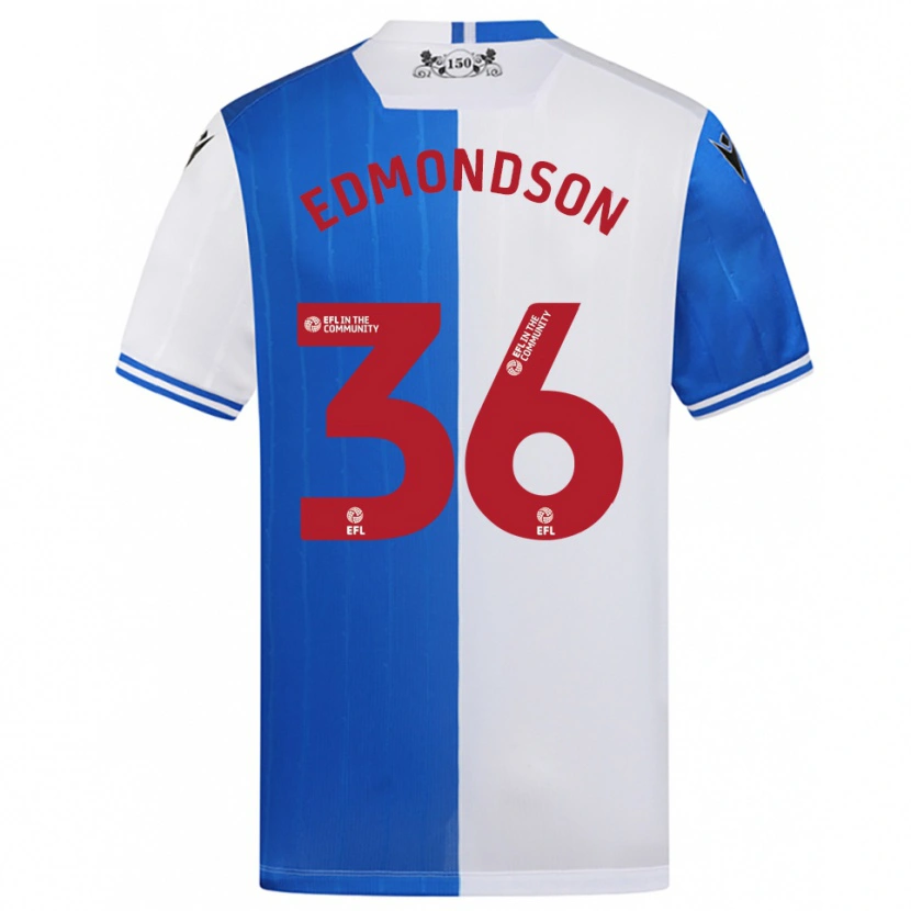Danxen Mulher Camisola James Edmondson #36 Azul Branco Principal 2025/26 Camisa Brasil