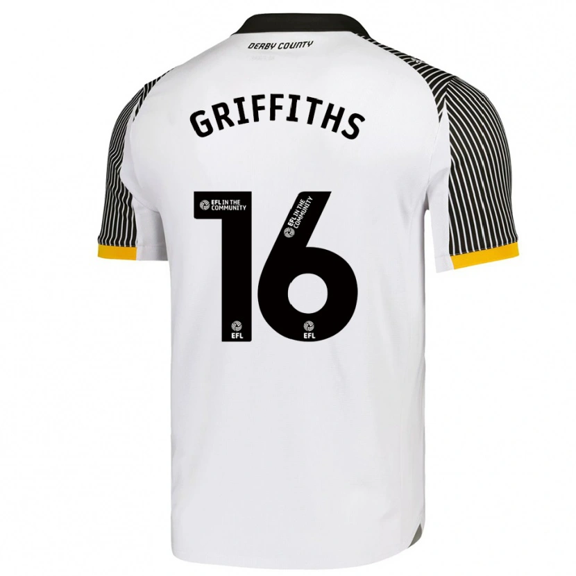 Danxen Mulher Camisola Euan Griffiths #16 Branco Preto Principal 2025/26 Camisa Brasil
