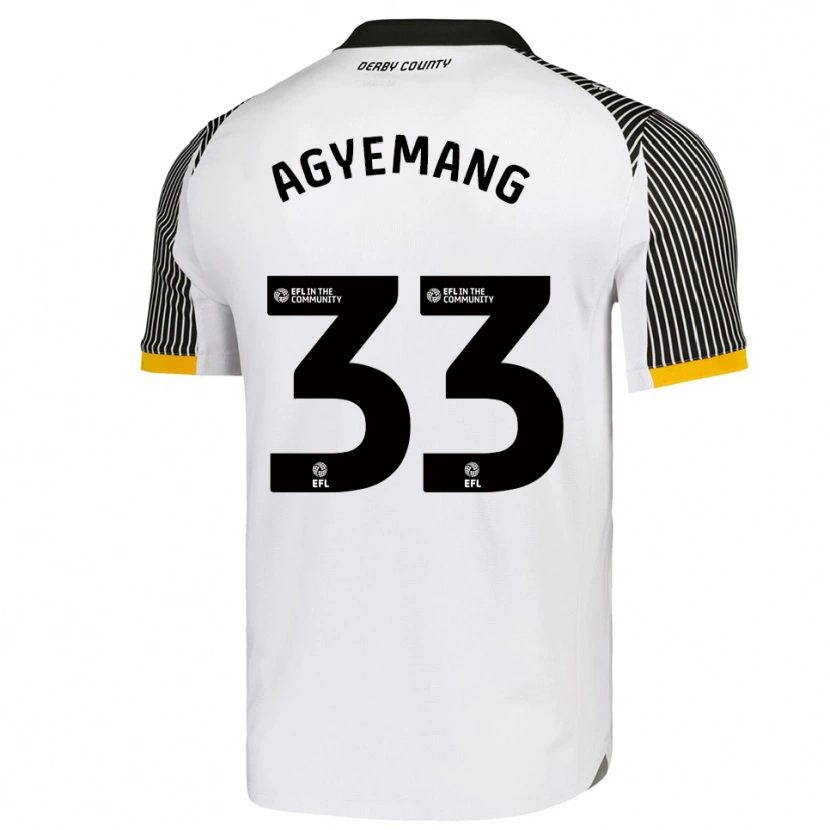 Danxen Mulher Camisola Patrick Agyemang #33 Branco Preto Principal 2025/26 Camisa Brasil