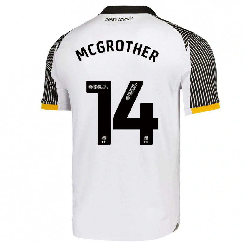 Danxen Mulher Camisola Becky Mcgrother #14 Branco Preto Principal 2025/26 Camisa Brasil