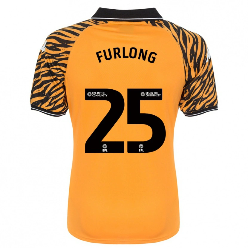 Danxen Mulher Camisola James Furlong #25 Laranja Preto Principal 2025/26 Camisa Brasil