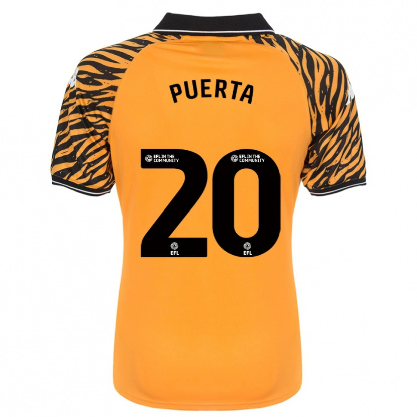 Danxen Mulher Camisola Gustavo Puerta #20 Laranja Preto Principal 2025/26 Camisa Brasil