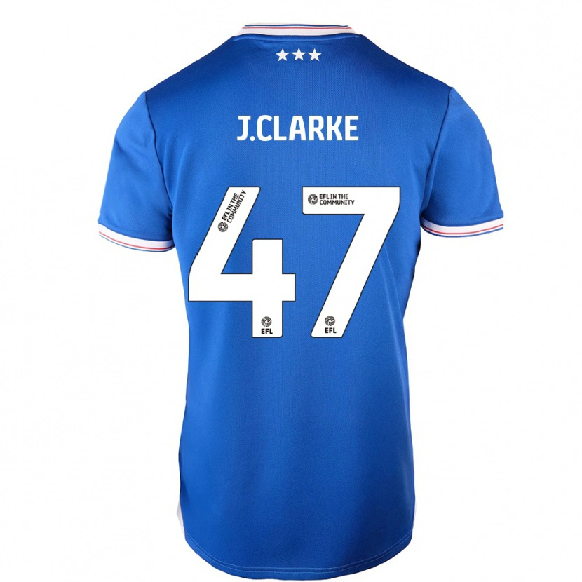 Danxen Mulher Camisola Jack Clarke #47 Azul Branco Principal 2025/26 Camisa Brasil