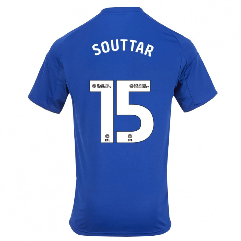 Danxen Mulher Camisola Harry Souttar #15 Azul Dourado Principal 2025/26 Camisa Brasil
