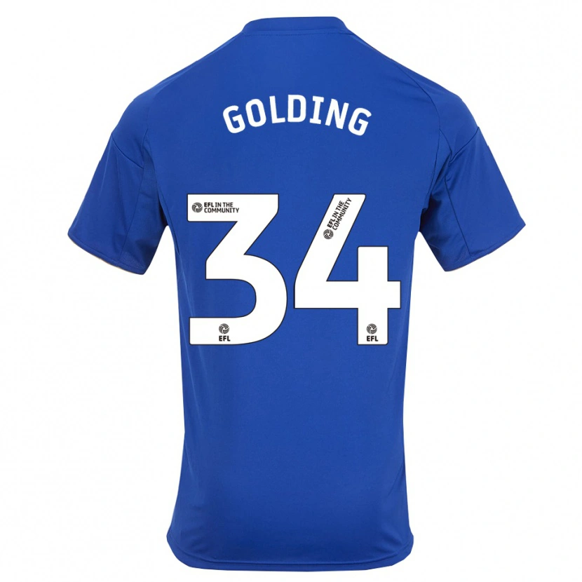 Danxen Mulher Camisola Michael Golding #34 Azul Dourado Principal 2025/26 Camisa Brasil