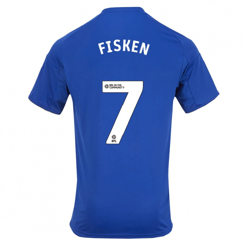 Danxen Mulher Camisola Alfie Fisken #7 Azul Dourado Principal 2025/26 Camisa Brasil