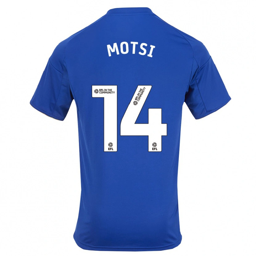 Danxen Mulher Camisola Darren Motsi #14 Azul Dourado Principal 2025/26 Camisa Brasil