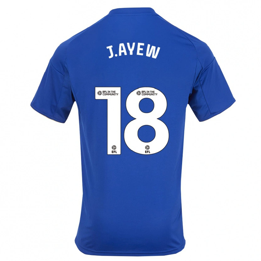 Danxen Mulher Camisola Jordan Ayew #18 Azul Dourado Principal 2025/26 Camisa Brasil