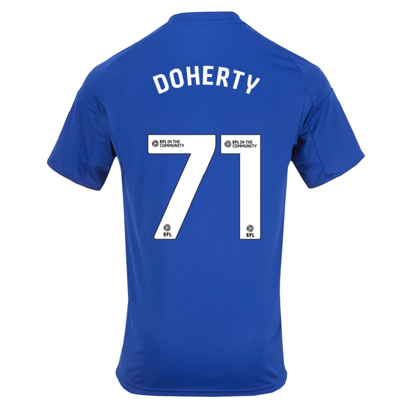 Danxen Mulher Camisola Arlo Doherty #71 Azul Dourado Principal 2025/26 Camisa Brasil