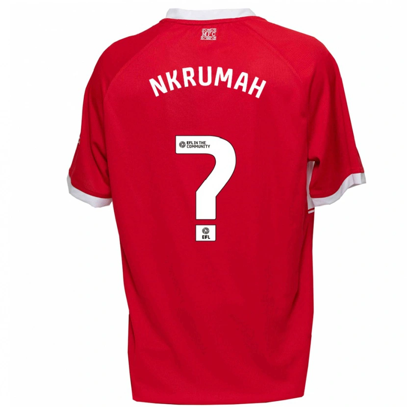 Danxen Mulher Camisola Daniel Nkrumah #0 Vermelho Branco Principal 2025/26 Camisa Brasil