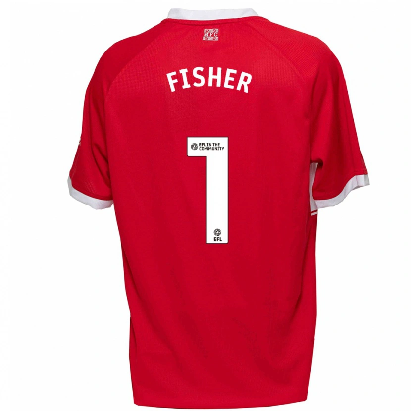 Danxen Mulher Camisola Nathan Fisher #1 Vermelho Branco Principal 2025/26 Camisa Brasil
