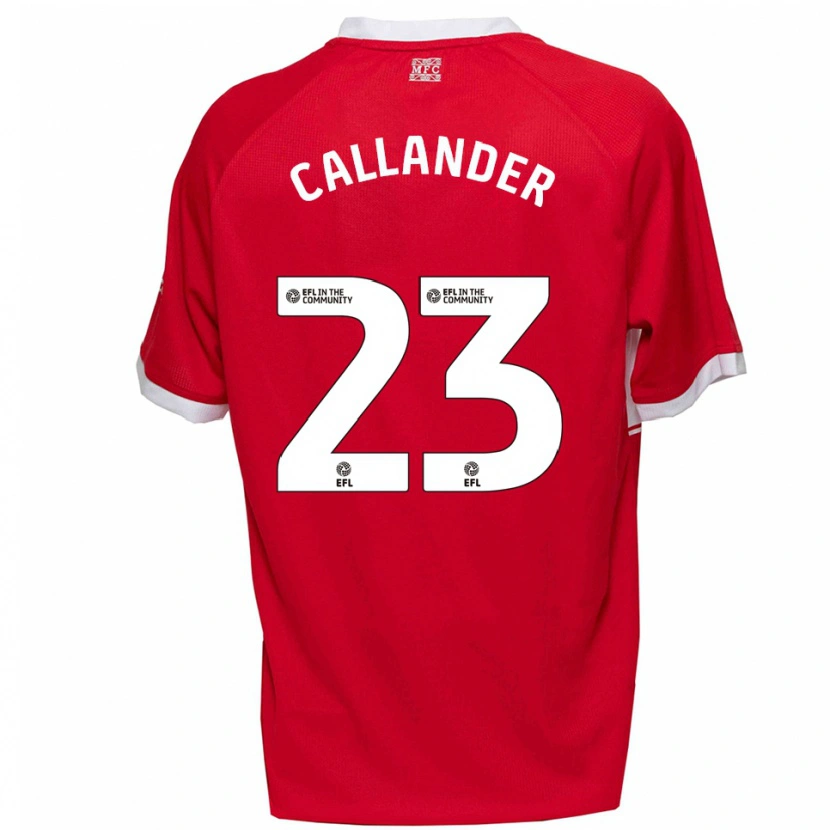 Danxen Mulher Camisola Chelsea Callander #23 Vermelho Branco Principal 2025/26 Camisa Brasil