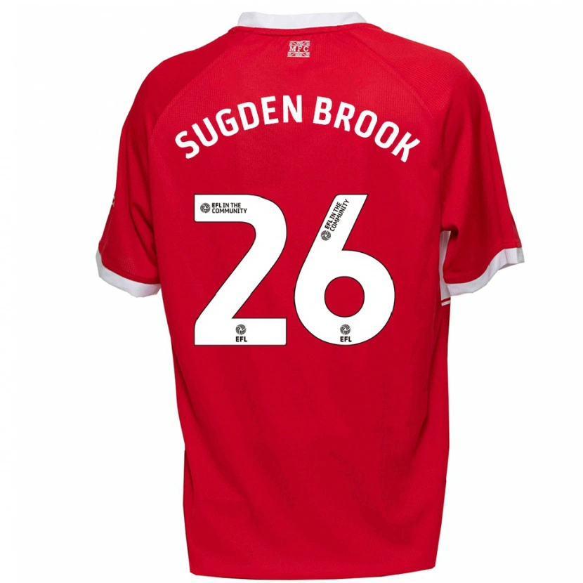 Danxen Mulher Camisola Darcie Sugden-Brook #26 Vermelho Branco Principal 2025/26 Camisa Brasil