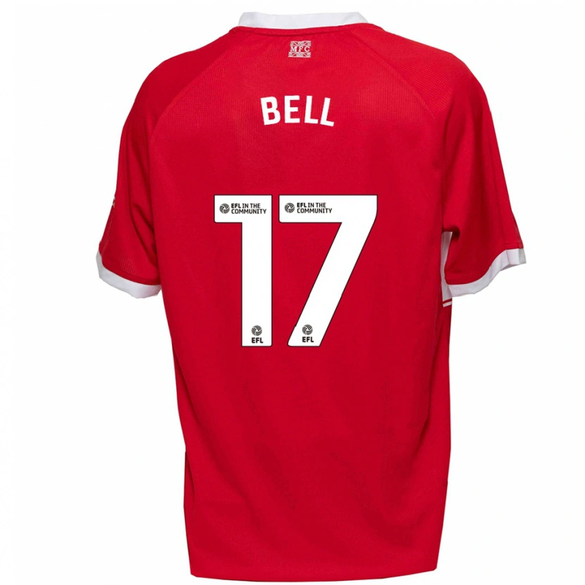 Danxen Mulher Camisola Millie Bell #17 Vermelho Branco Principal 2025/26 Camisa Brasil