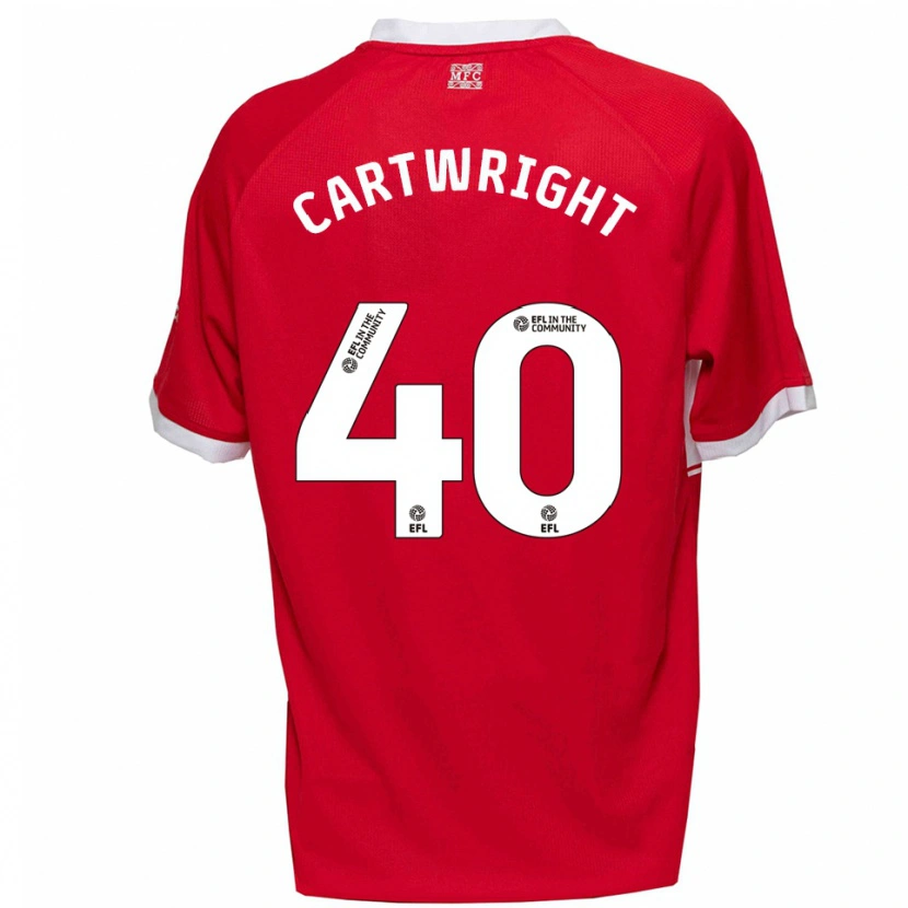 Danxen Mulher Camisola Finlay Cartwright #40 Vermelho Branco Principal 2025/26 Camisa Brasil