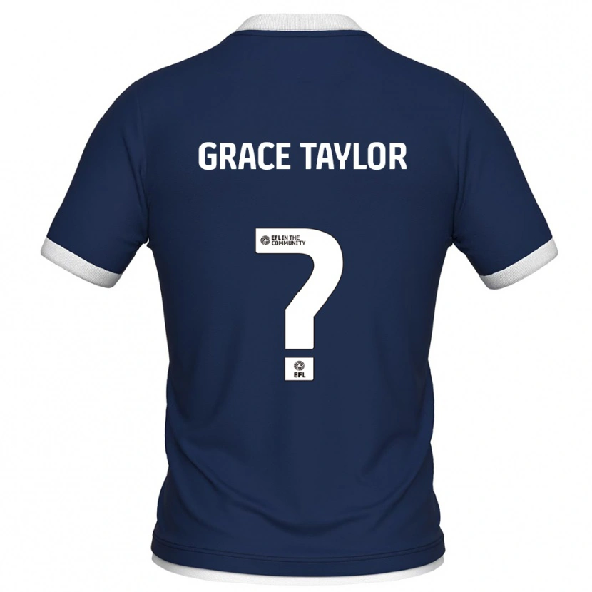 Danxen Mulher Camisola Grace Taylor #0 Azul Marinho Branco Principal 2025/26 Camisa Brasil