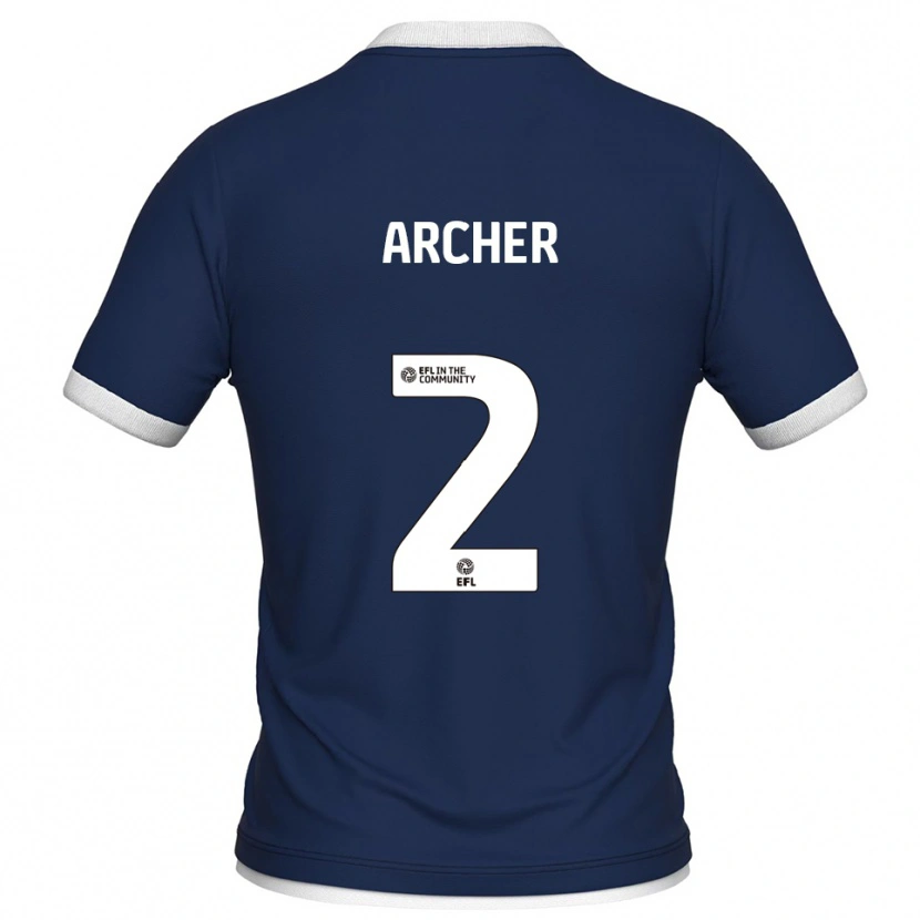 Danxen Mulher Camisola Da'rell Archer #2 Azul Marinho Branco Principal 2025/26 Camisa Brasil