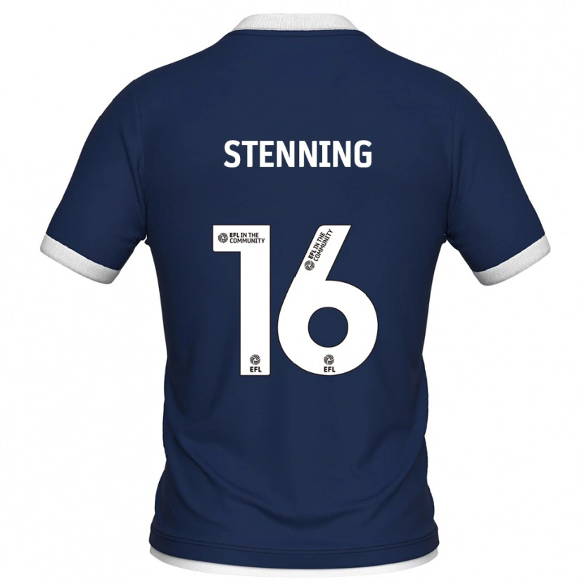 Danxen Mulher Camisola Ellie Stenning #16 Azul Marinho Branco Principal 2025/26 Camisa Brasil
