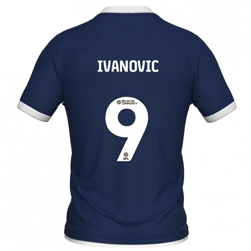 Danxen Mulher Camisola Mihailo Ivanovic #9 Azul Marinho Branco Principal 2025/26 Camisa Brasil