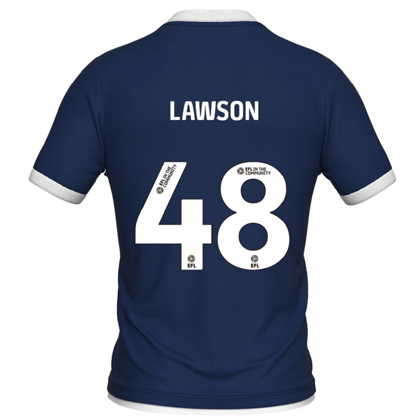 Danxen Mulher Camisola Sha'mar Lawson #48 Azul Marinho Branco Principal 2025/26 Camisa Brasil
